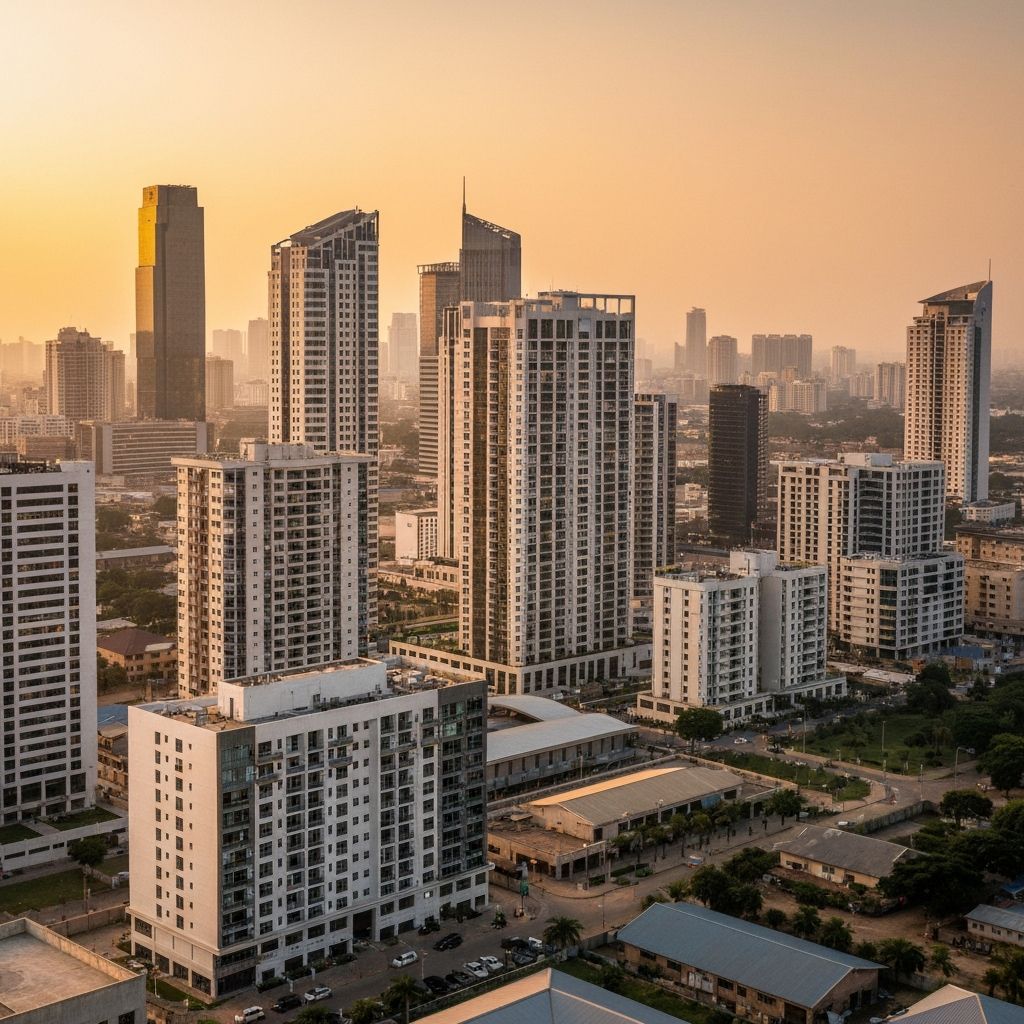 Lagos cityscape with modern buildings